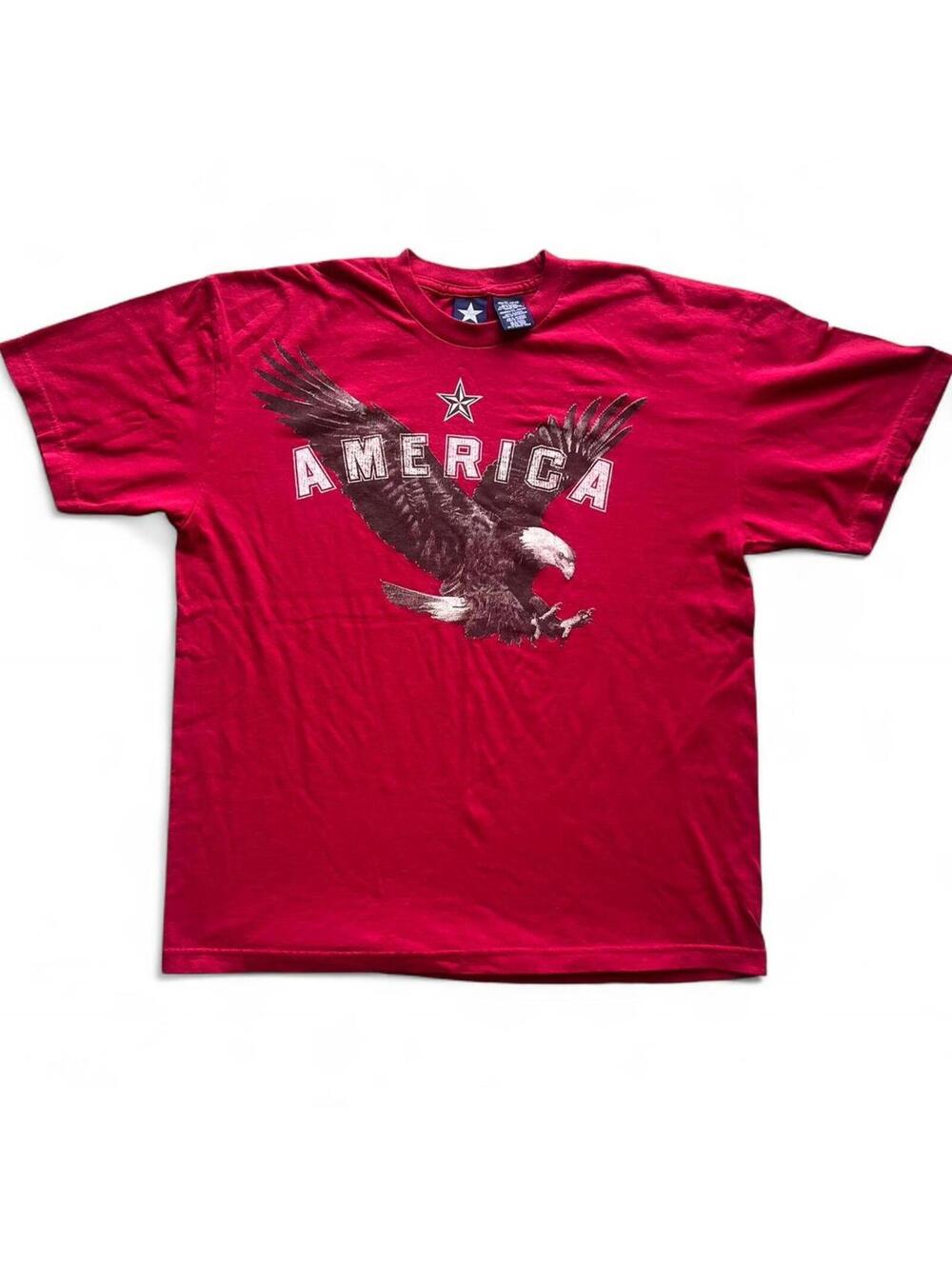 Spirit of America Patriotic Bald Eagle Men’s T-Shirt Size XL